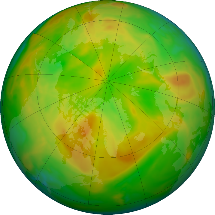 Arctic ozone map for 25 May 2022